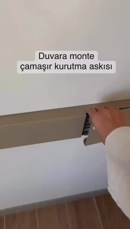 Duvara Monte Katlanabilir Akıllı Çamaşır Kurutmalığı